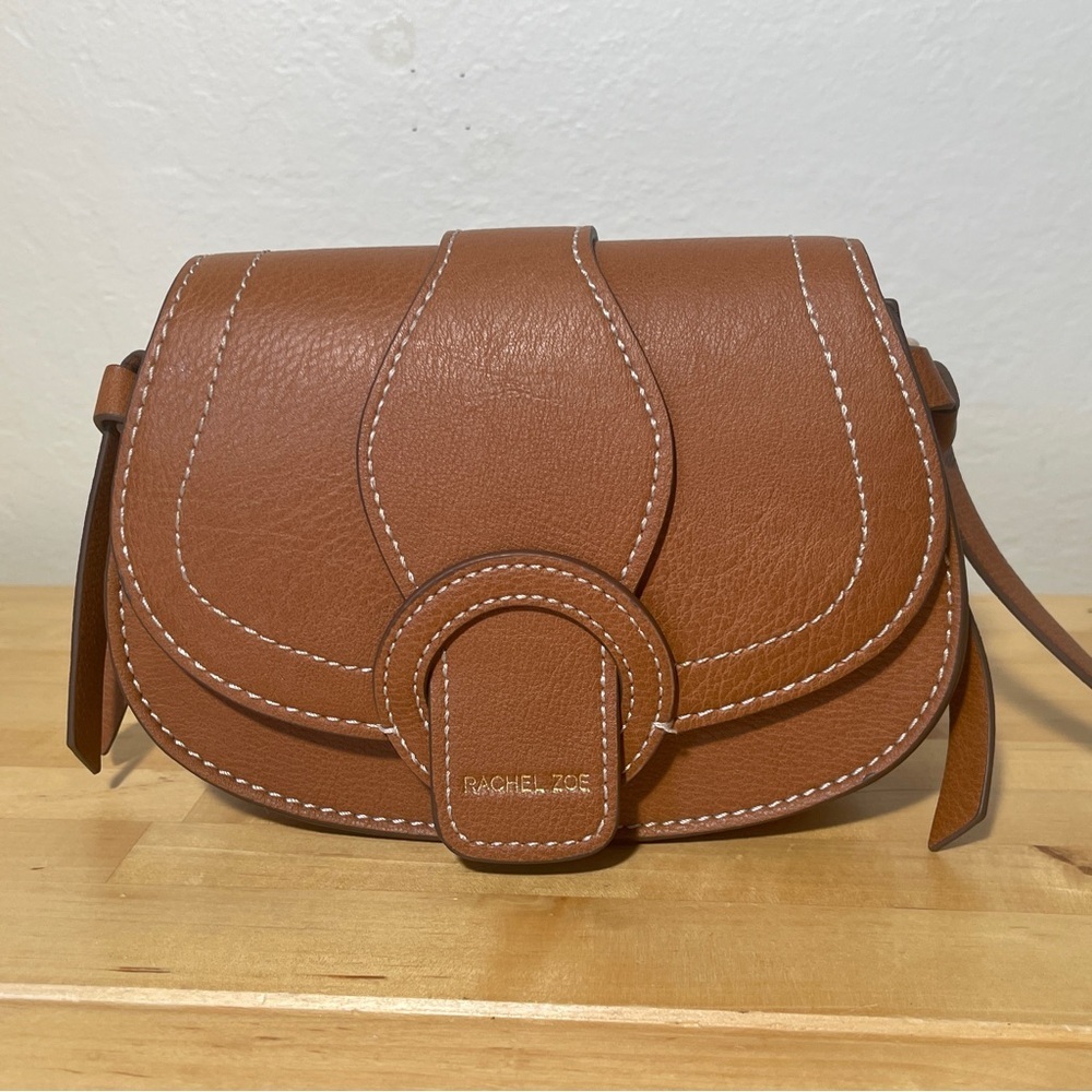 Rachel Zoe Dessi Convertible Crossbody Belt Bag Brown Vegan Leather Purse